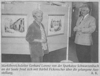 Ausstellung Sparkasse Schwarzenbach/Saale